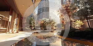 A Digital City Existing Purely in Virtual Space for Cyber Virtual Reality and Futuristic Design Projects photo