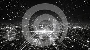 Digital city network sending transmitting data connection