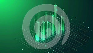 Digital Cityscape Data Visualization Concept