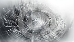 Digital Cityscape Network: Abstract Tech Grid