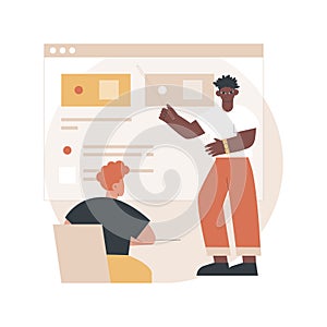 Digital classroom abstract concept vector illustration.