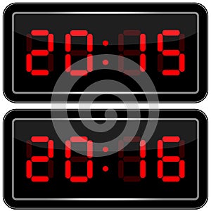 Digital Clock . Digital Uhr Nummer