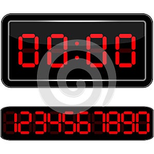 Digital Clock . Digital Uhr Nummer