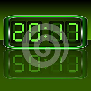 Digital Clock . Digital Uhr Nummer