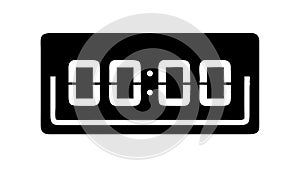 Digital Clock Display Icon, Time and Countdown Symbol. vector design Generative AI