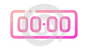 Digital Clock Display Showing Zero Time Reset Countdown, vector design Generative AI