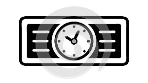 Digital Clock Display, Time Dashboard, vector design Generative AI