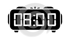 Digital Clock Display Time 08:00 Icon, vector design Generative AI