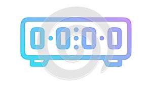 Digital Clock Display, Timekeeping and Countdown, vector design Generative AI