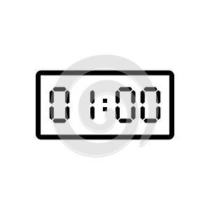 Digital clock displaying 1:00 o'clock