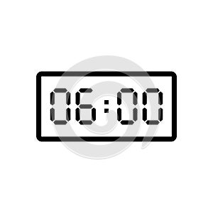 Digital clock displaying 6:00 o'clock