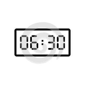 Digital clock displaying 6:30 photo