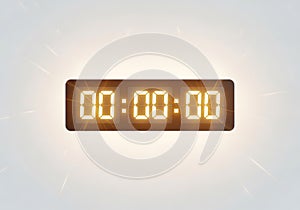 Digital clock displaying midnight