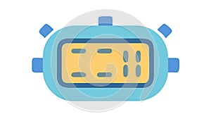 Digital Clock Icon, Time Display and Schedule, vector design Generative AI