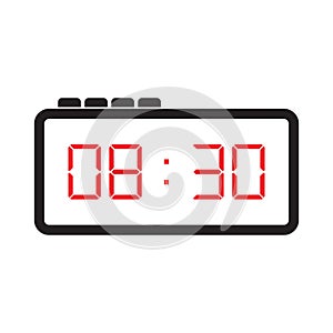 digital clock icon vector