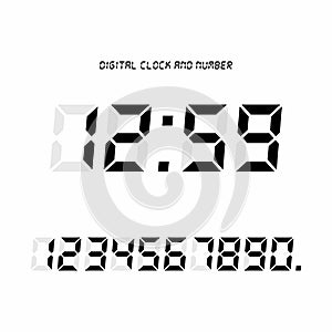 Digital clock & number set, Electronic figures