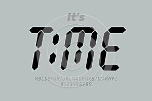 Digital clock style font