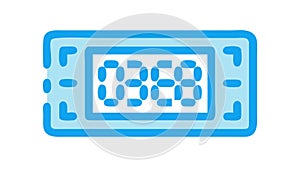 Digital Clock Time Icon, Modern & Simple Display, vector design Generative AI
