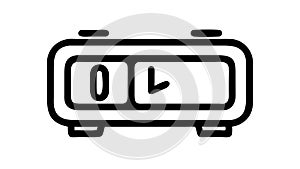Digital clock or timer electronic time display icon , vector design Generative AI