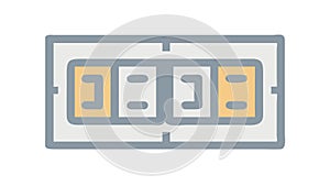 Digital Clock Timer Icon, Time Management Display, vector design Generative AI