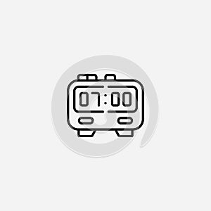 Digital clock vector icon sign symbol