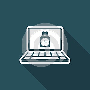 Digital clocking-in card - Vector icon for computer website or application