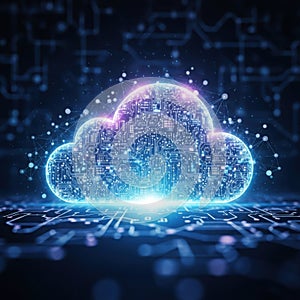 Digital cloud computing with circuit board pattern and network