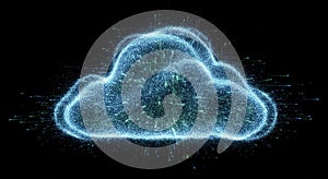 Digital Cloud Computing Data Network Abstract Concept