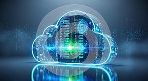 Digital cloud computing data storage technology network