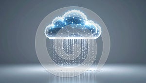 Digital Cloud Computing Data Stream Concept