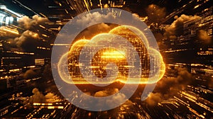 Digital cloud computing infrastructure with abstract circuits and data stream