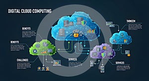 Digital cloud computing network architecture diagram