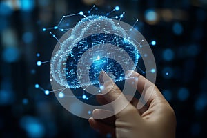 Digital Cloud Computing Network Data Security & User Access Concept