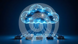 Digital Cloud Computing Network Data Transfer Technology Concept