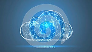 Digital Cloud Computing Network Technology Concept