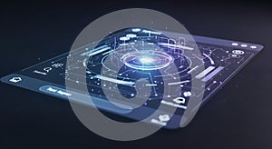 Digital cloud computing streams binary data, representing modern technology and data transfer