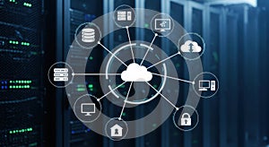 Cloud computing network connecting digital services and data