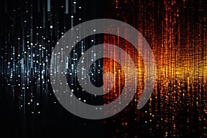 Digital code background, abstract digital, abstract futuristic cyberspace, dark gradient background