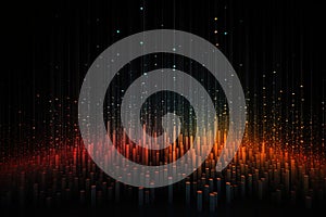 Digital code background, abstract digital, abstract futuristic cyberspace, dark gradient background