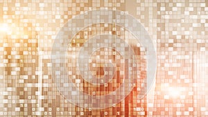 Digital code on blur city background. Abstract Binary code.