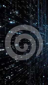 Digital code cascade Binary data streams in matrix background