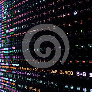 Digital Code Display in Colors