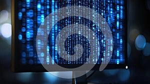 Digital Code Displayed on a Computer Monitor
