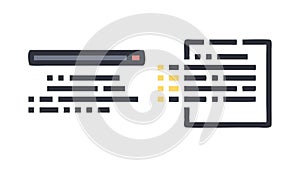 Digital Code Document Icon, Programming, Data Entry, vector design Generative AI