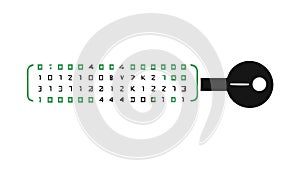 Digital Code Key Binary Security Vector, vector design Generative AI