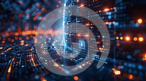 Digital code matrix under lock key.