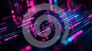 Digital Code Network abstract concept showing the network of code lines data and information flow