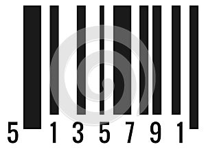 Digital code symbol. Barcode info black icon