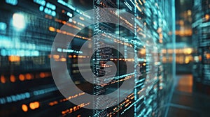 Digital Code Wall Abstract Technology Background