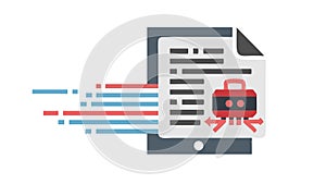 Digital Coding File and Data Transfer Vector Icon, vector design Generative AI